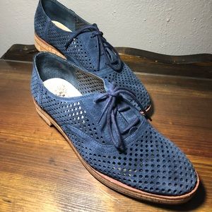 Vince camuto blue suede loafers
